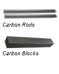 Carbon rods and blocks
